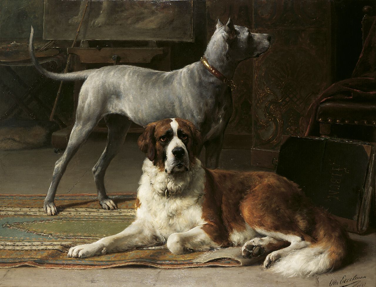 Eerelman O.  | Otto Eerelman, l'Atelier du Peintre, olieverf op doek 131,0 x 171,2 cm, gesigneerd rechtsonder en gedateerd 1893