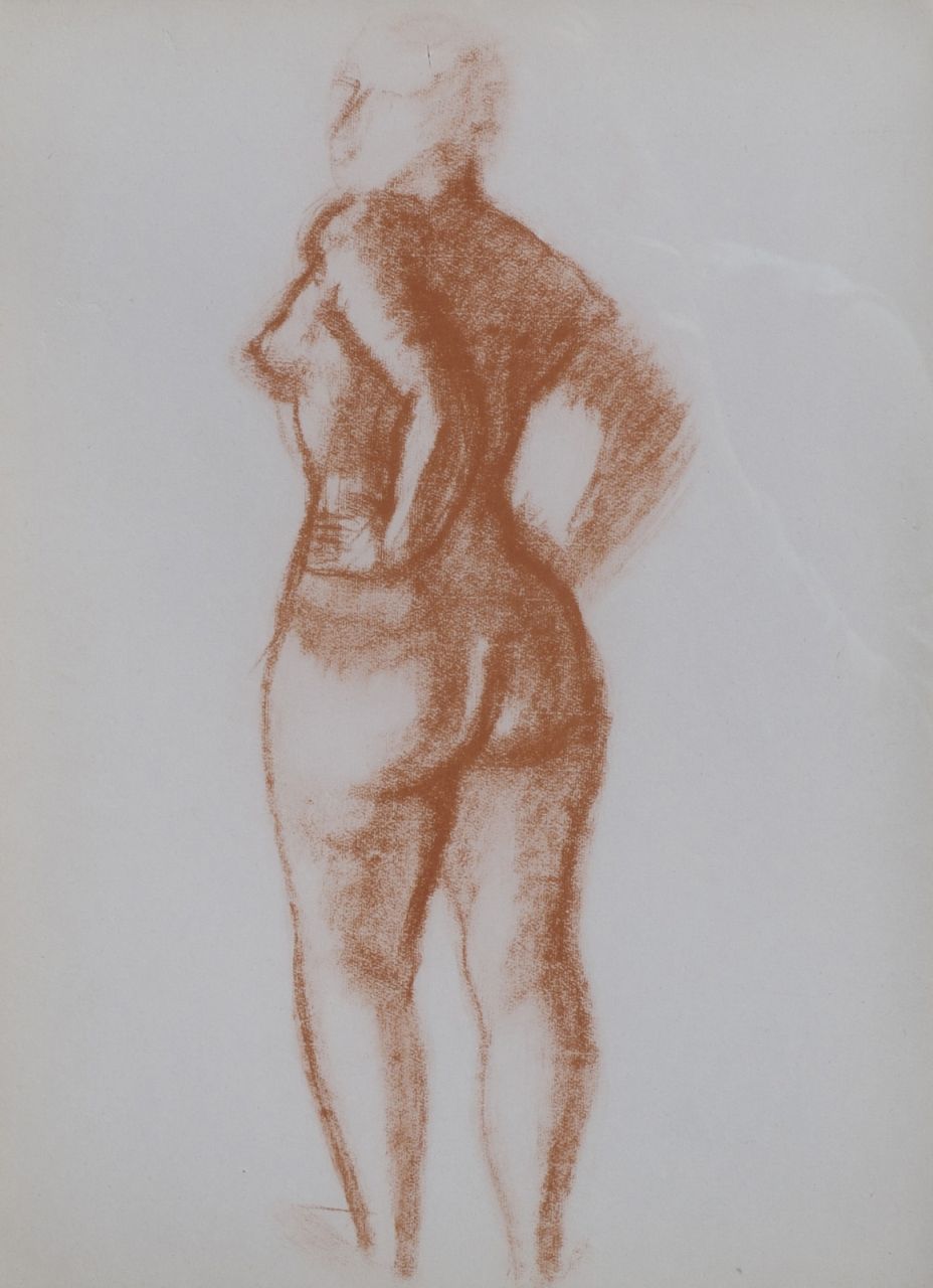 Derain A.  | André Derain | Grafiek te koop aangeboden | Staand naakt, kleurenlitho op papier 37,8 x 27,5 cm