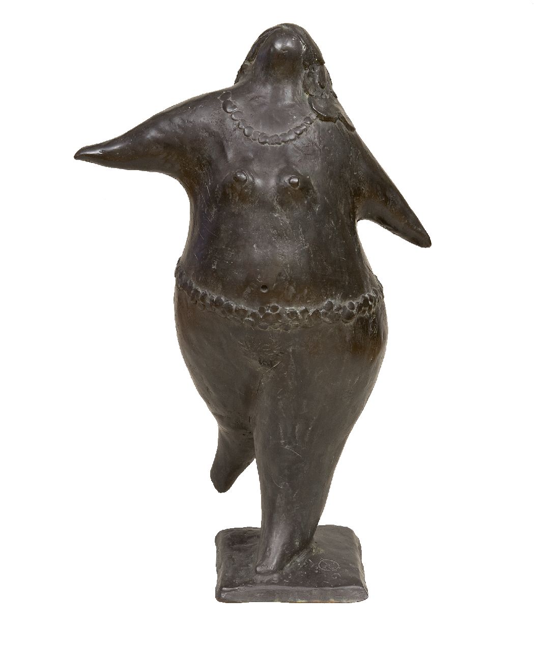 Hemert E. van | Evert van Hemert, Mata Hari, gepatineerd brons 60,0 cm, gesigneerd op basis en gedateerd op basis '07