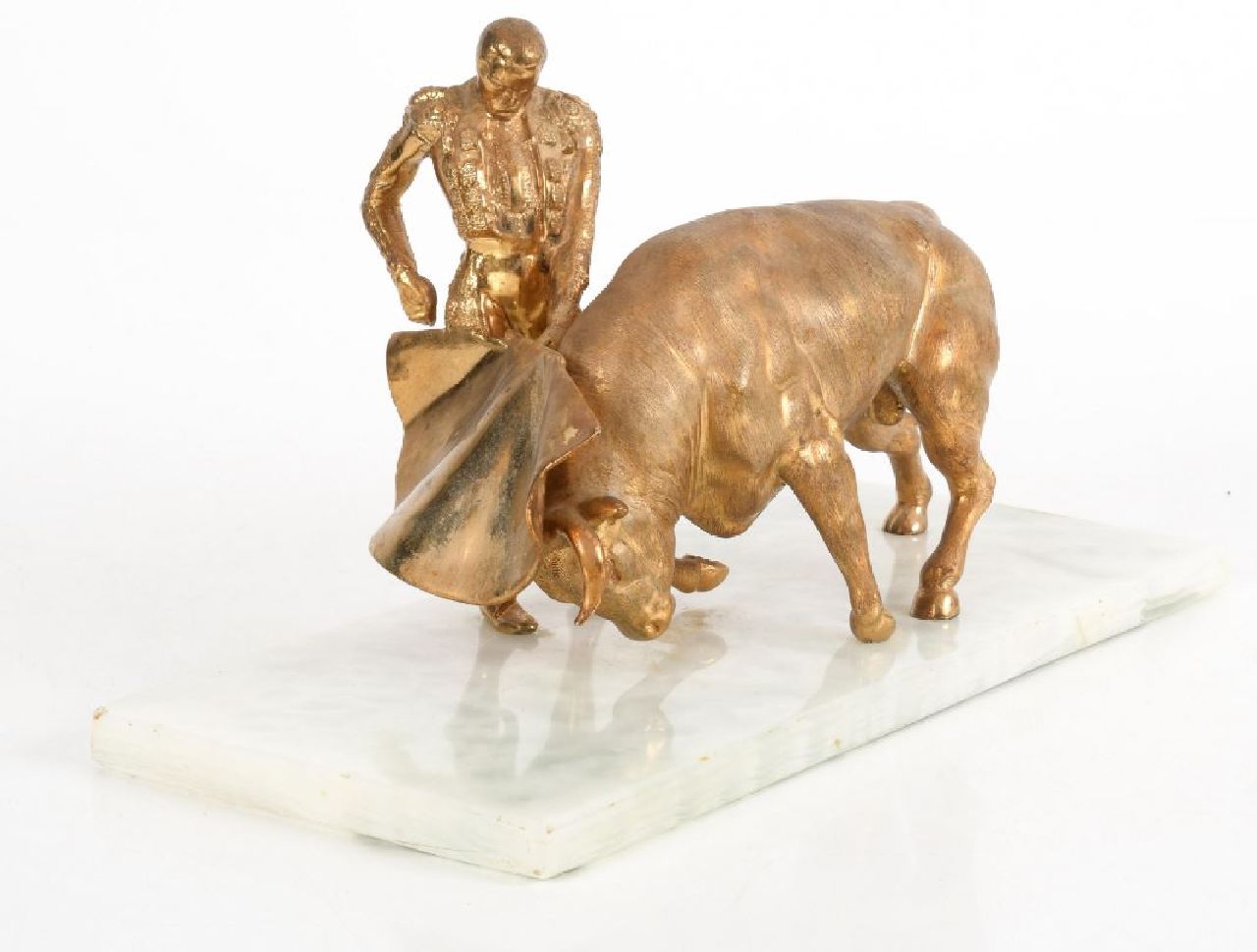 Onbekend   | Onbekend | Beelden en objecten te koop aangeboden | Stier met matador, brons