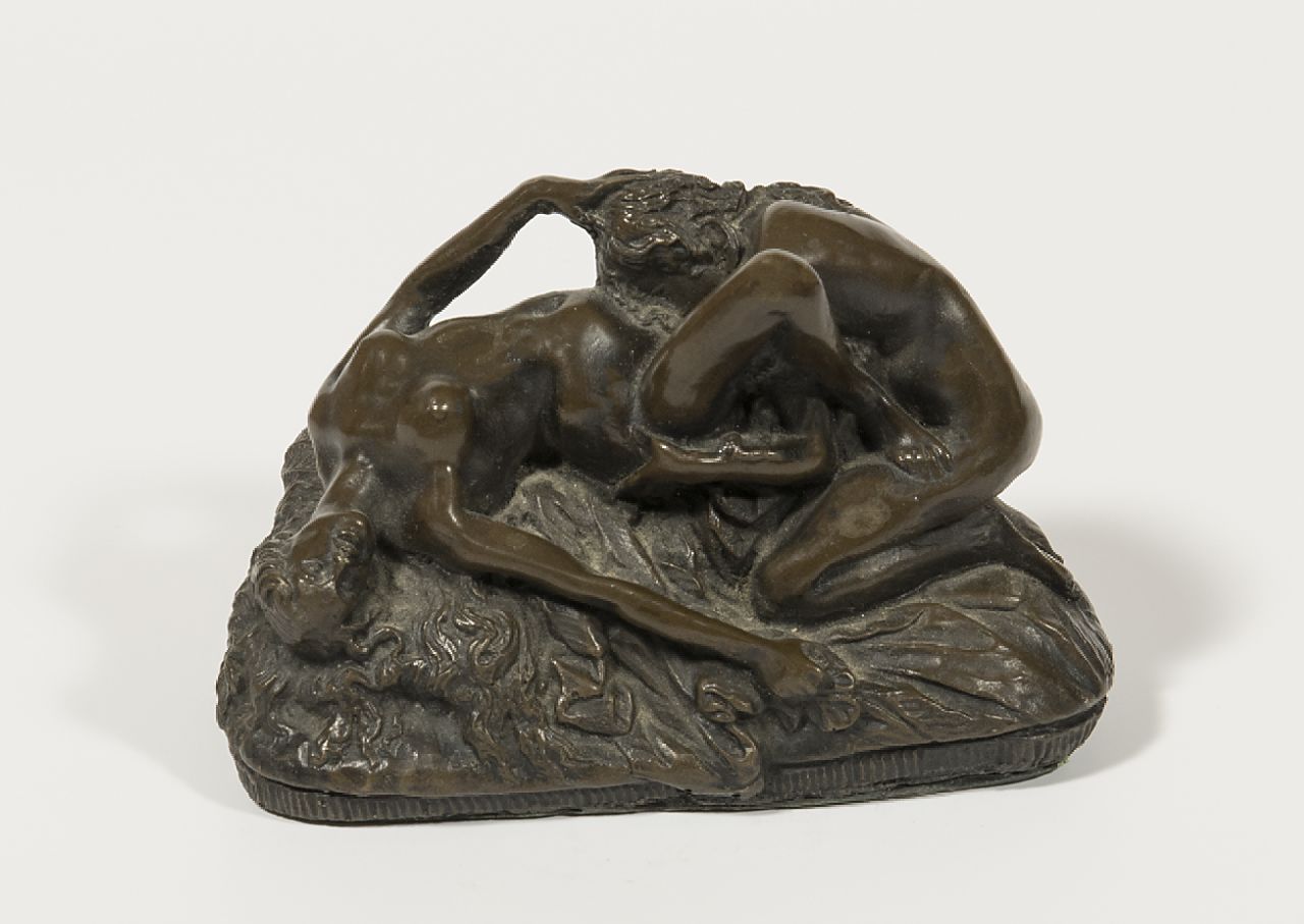 Lambeaux J.M.Th.  | Joseph Maria Thomas 'Jef' Lambeaux, Liefdespaar, brons 7,4 x 11,5 cm, gesigneerd op basis en te dateren ca. 1890