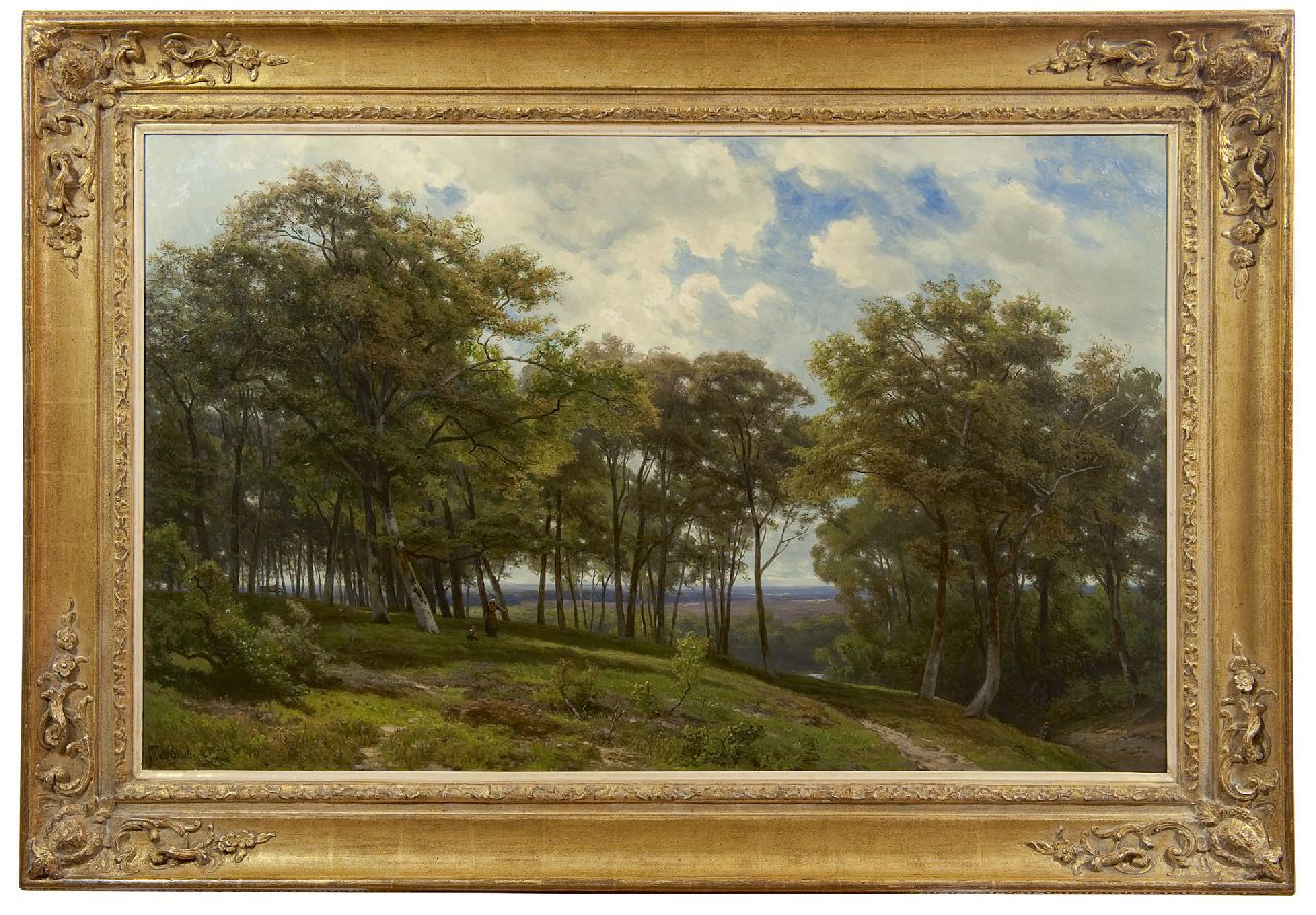 Borselen J.W. van | Jan Willem van Borselen, Landschap nabij Apeldoorn, olieverf op doek 66,2 x 106,4 cm, gesigneerd linksonder en gedateerd 1882