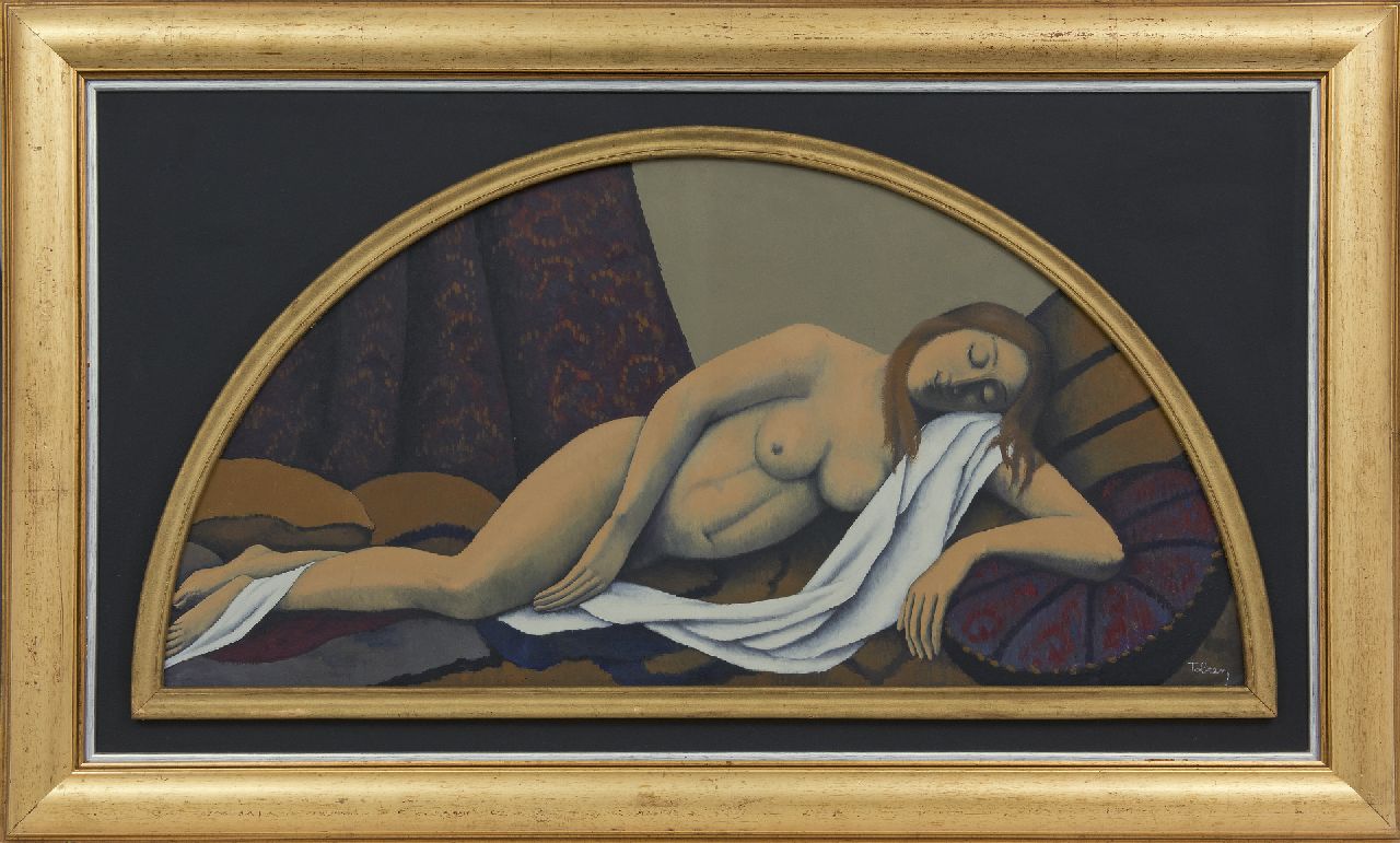 Tobeen (Félix Bonnet)   | Tobeen (Félix Bonnet) | Schilderijen te koop aangeboden | Nu couché, olieverf op board 41,8 x 84,5 cm, gesigneerd rechtsonder en te dateren na 1920