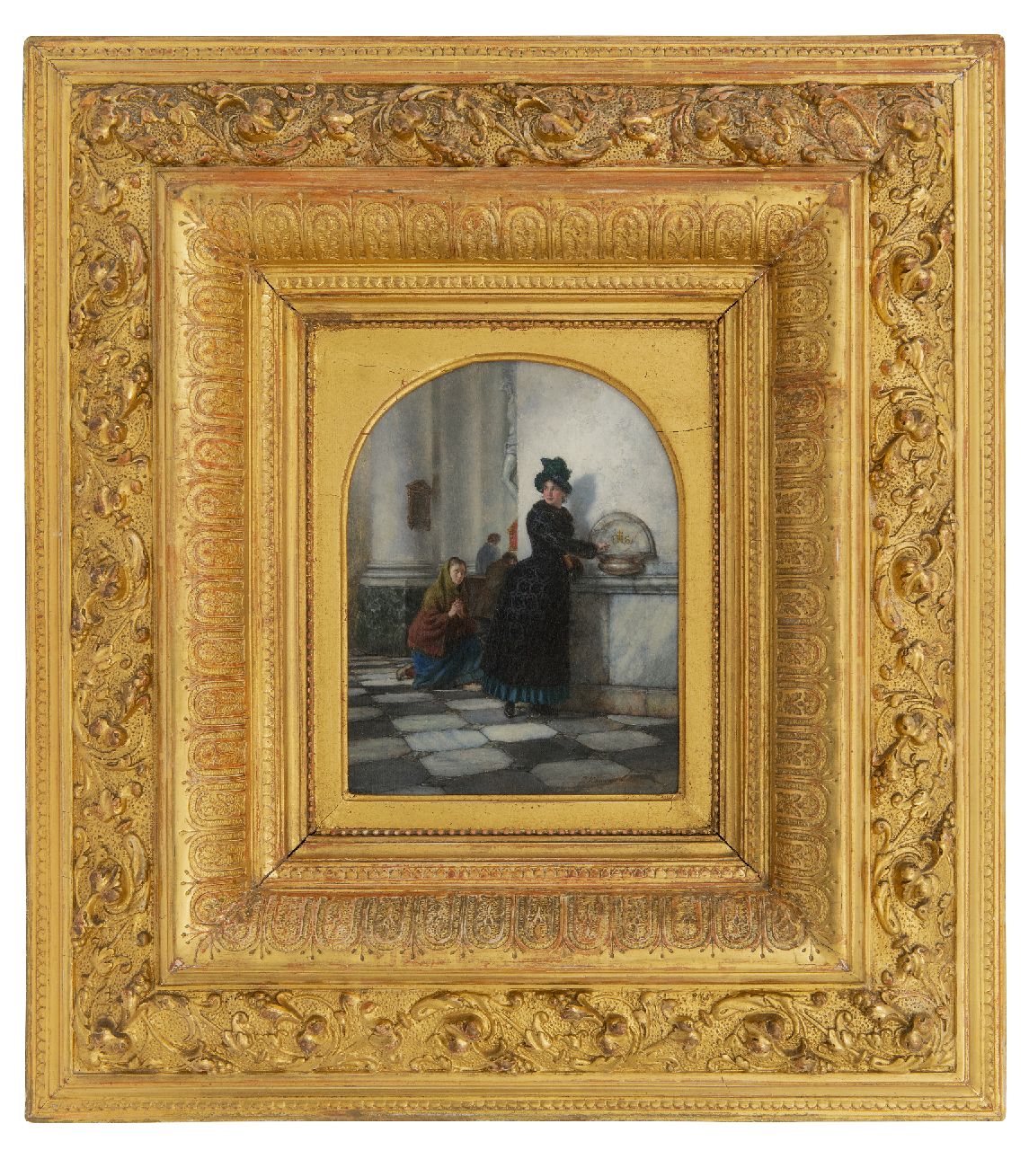 Haaxman P.A.  | Pieter Alardus Haaxman, Vol verwachting, olieverf op paneel 19,0 x 14,5 cm, gesigneerd rechtsonder