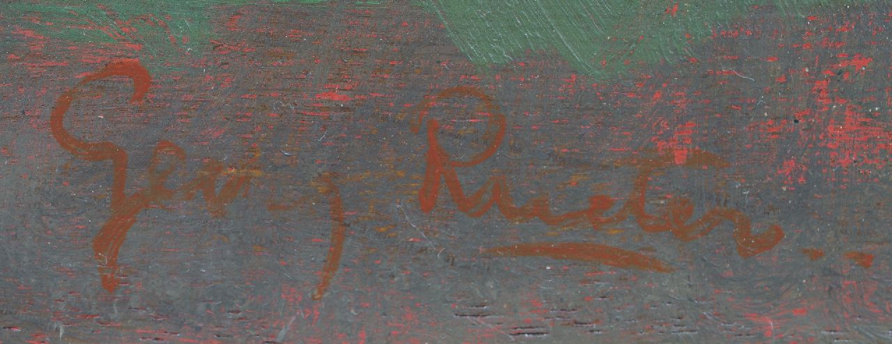 Georg Rueter signaturen Slapende eend