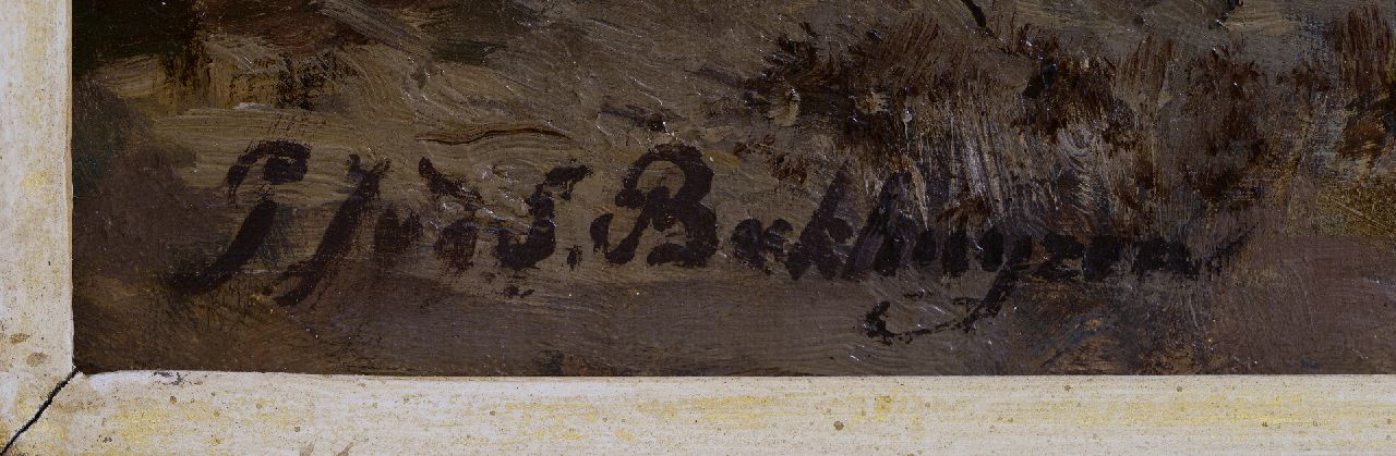 Gerardine van de Sande Bakhuyzen signaturen Omgevallen mand met pruimen en wingerd op de bosgrond