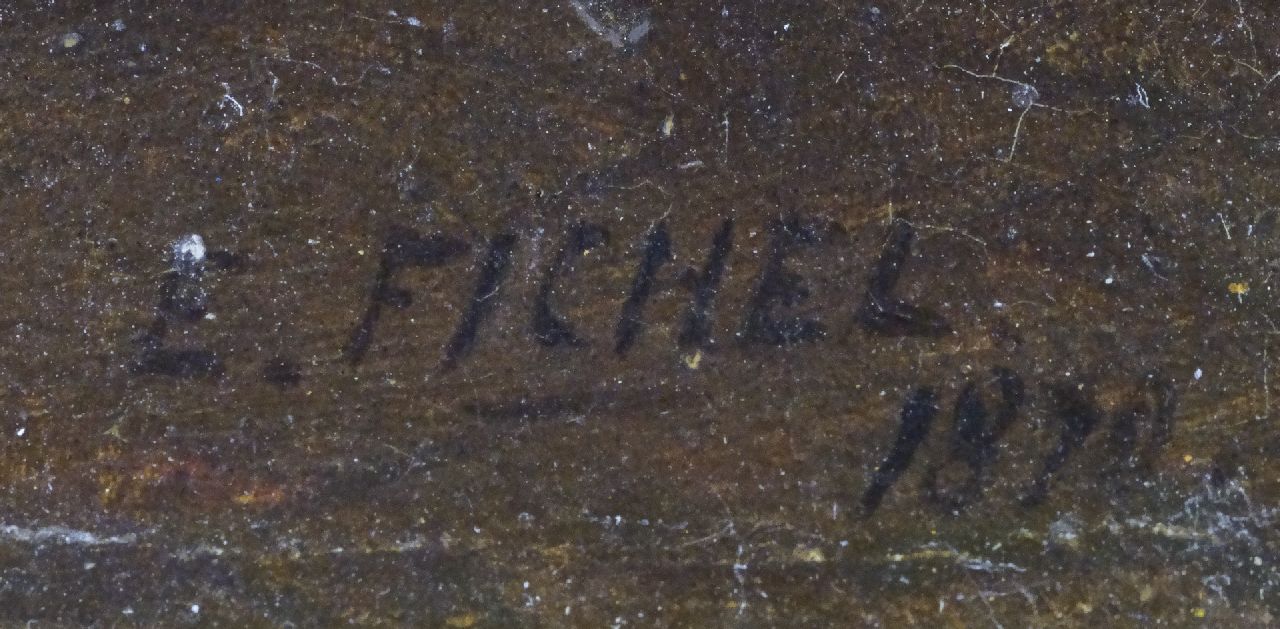 Eugène Fichel signaturen De schaakspelers