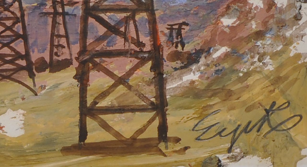 Charles Eyck signaturen Heuvellandschap