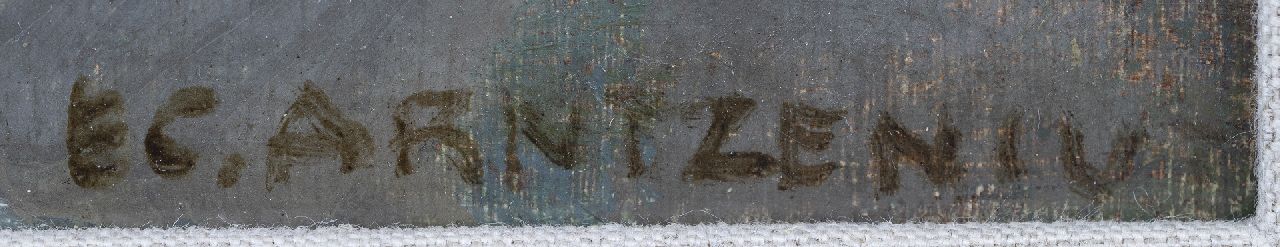 Elise Arntzenius signaturen Rozen in groen glazen vaas