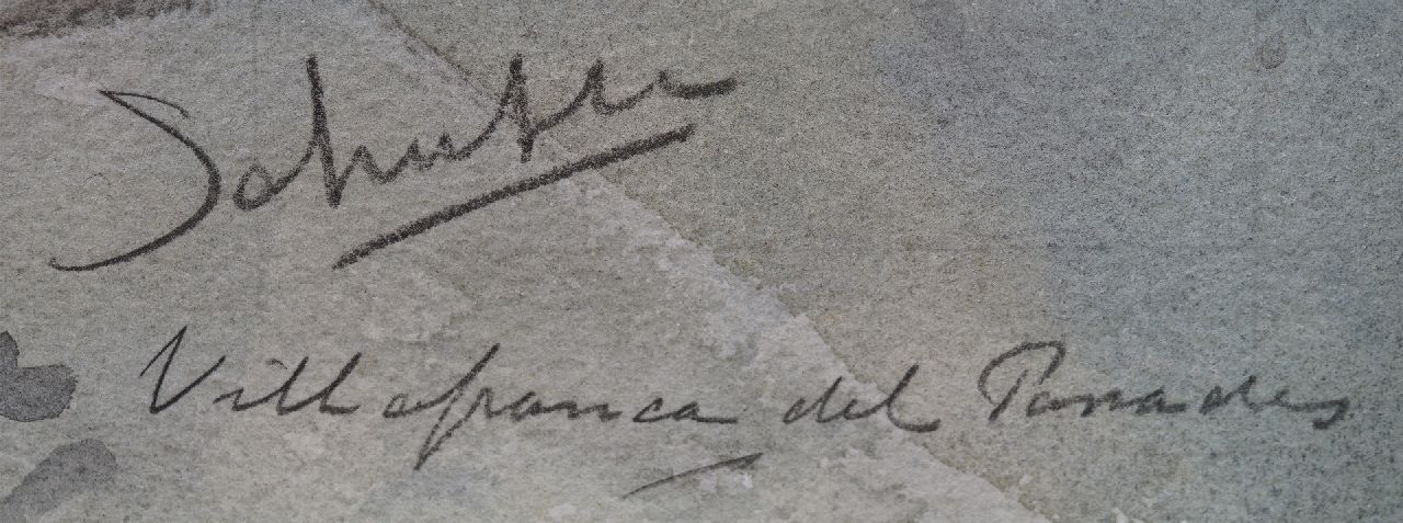 Louis Schutte signaturen Drukte op straat in Villafranca del Penedès, Spanje
