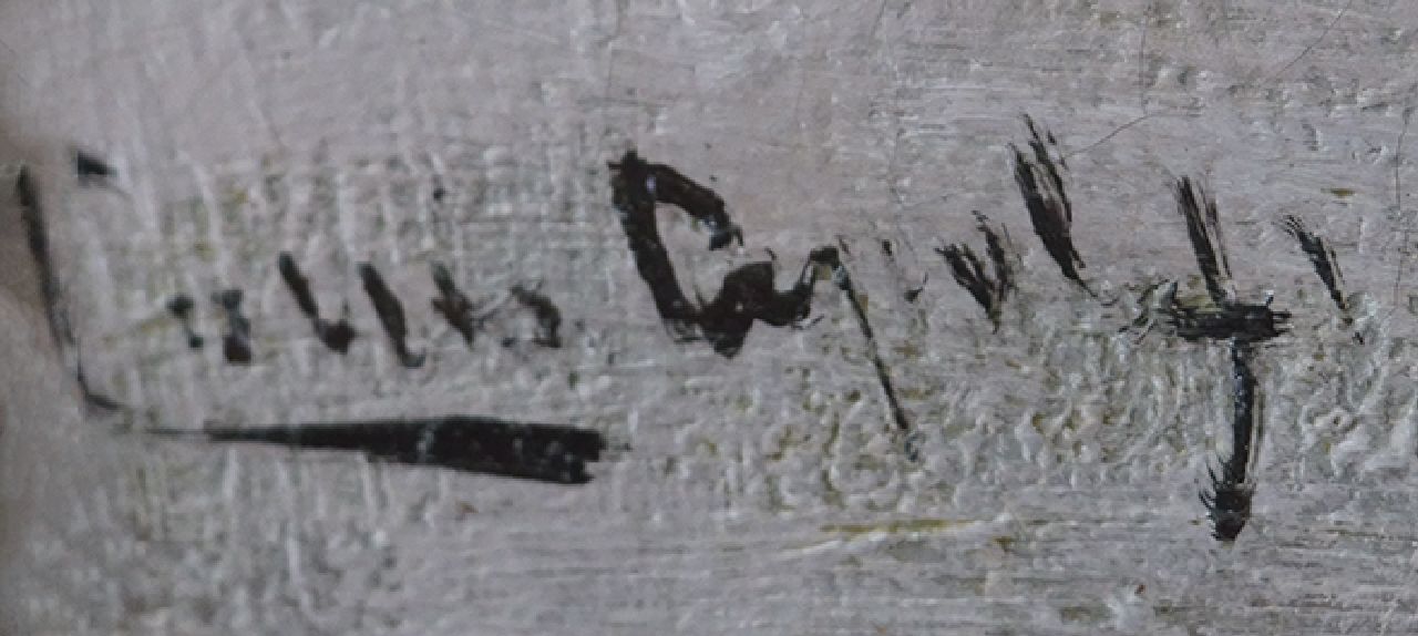 Louis Apol signaturen Winterlandschap met houtsprokkelaars