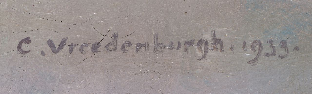Cornelis Vreedenburgh signaturen Zeilen op de Loosdrechtse Plassen, op voorgrond Friese tjotter*