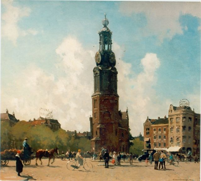 Cornelis Vreedenburgh | De Munttoren, Amsterdam, olieverf op doek, 53,0 x 59,0 cm, gesigneerd r.o. en gedateerd 1924