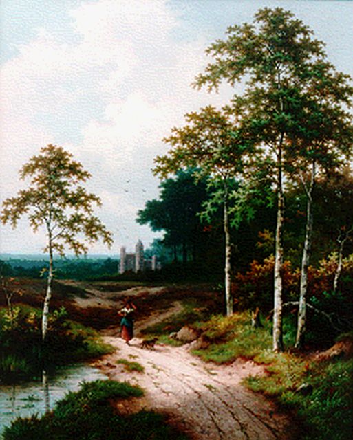 Hendrik Pieter Koekkoek | Zomers bosgezicht, olieverf op doek, 81,0 x 64,7 cm, gesigneerd m.o.