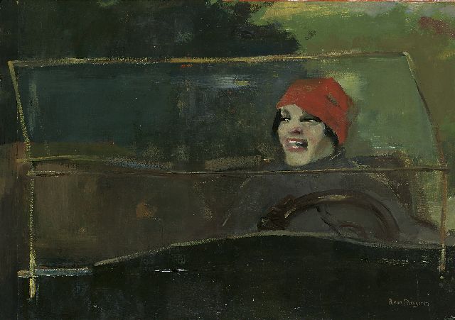 Han van Meegeren | Een vrouw achter het stuur, olieverf op doek, 78,1 x 110,0 cm, gesigneerd r.o.