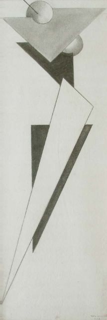 Willem van Leusden | Danseres, zwart krijt op papier, 78,0 x 28,5 cm, gesigneerd r.o. en gedateerd 1922, doch vermoed. gemaakt 1926/1927