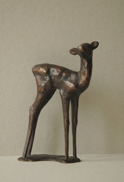 Rudolf Christian Baisch | Een ree, brons, 15,4 x 9,8 cm, gesigneerd op basis