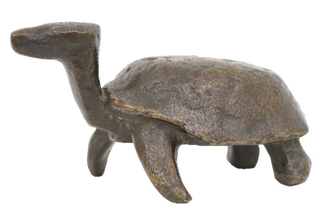 Baisch R.C.  | Schildpad, brons 7,3 x 8,7 cm, gesigneerd op onderzijde en gedateerd '71