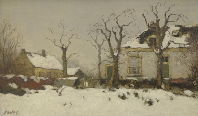 Piet de Regt | Winter, olieverf op paneel, 29,0 x 48,7 cm, gesigneerd l.o.