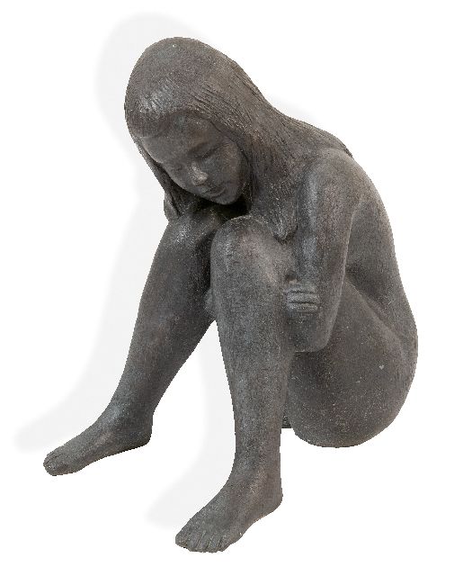 Kurt Moser | Melancholie, brons, 31,7 x 19,4 cm, gesigneerd op de rand met monogram