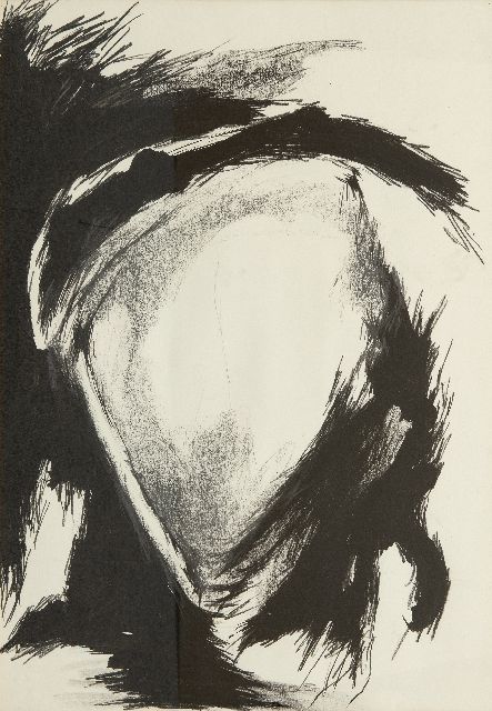 Carol Hepper | Untitled, potlood, houtskool en gouache op papier, 74,5 x 55,0 cm, gesigneerd m.o. en gedateerd '87