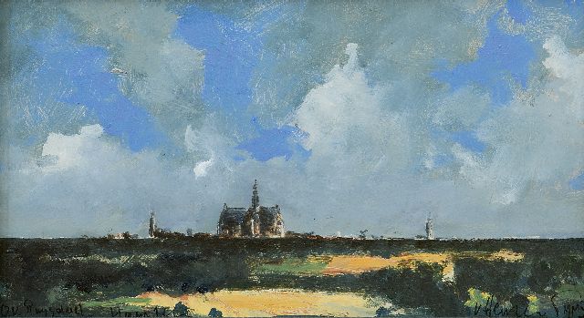 Hemert E. van | Evert's Ruysdael, acryl op board 19,6 x 35,0 cm, gesigneerd r.o. en gedateerd 'Haarlem' MMXV