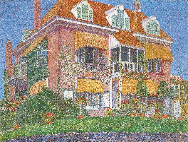 Nieweg J.  | Villa Kinheim, Bloemendaal, olieverf op doek 61,6 x 80,6 cm, gesigneerd r.o. en gedateerd Aug. 1915