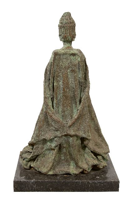 Onbekend | Vrouwenfiguur met mantel, brons, 57,0 cm