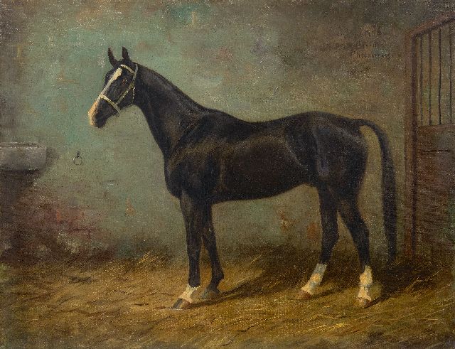 Westerop W.  | Portret van een bekroond paard, olieverf op doek 35,4 x 45,8 cm, gesigneerd l.o. en gedateerd 1929