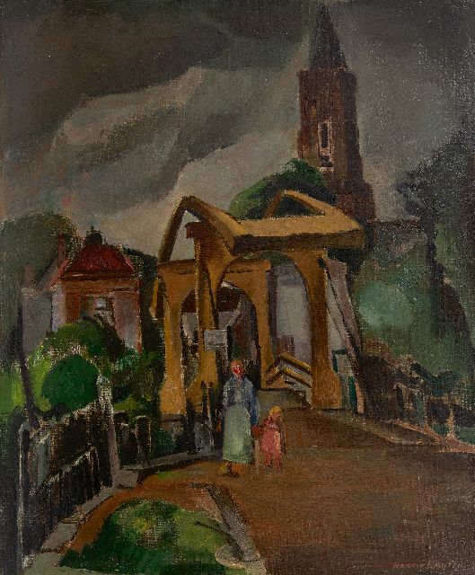 Kuijten H.J.  | Landschap, Loenen aan de Vecht, olieverf op doek 66,4 x 54,7 cm, gesigneerd r.o. en te dateren ca. 1927-1936