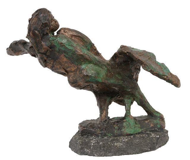 Jits Bakker | Leda en de zwaan, brons, 22,0 x 26,0 cm, gesigneerd op de basis