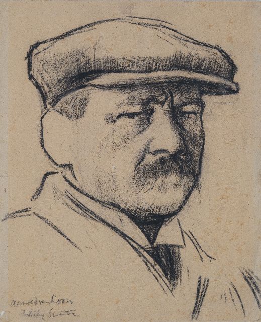 Sluiter J.W.  | Portret van Arnout van Loon, krijt op papier 38,6 x 31,6 cm, gesigneerd l.o.