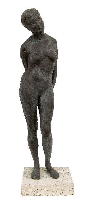 Onbekend 20e eeuw (1e helft)  | Staand naakt, brons 58,0 x 16,7 cm