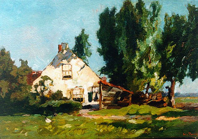 Willem de Zwart | Boerderij in een landschap, olieverf op doek, 33,0 x 48,0 cm, gesigneerd r.o.