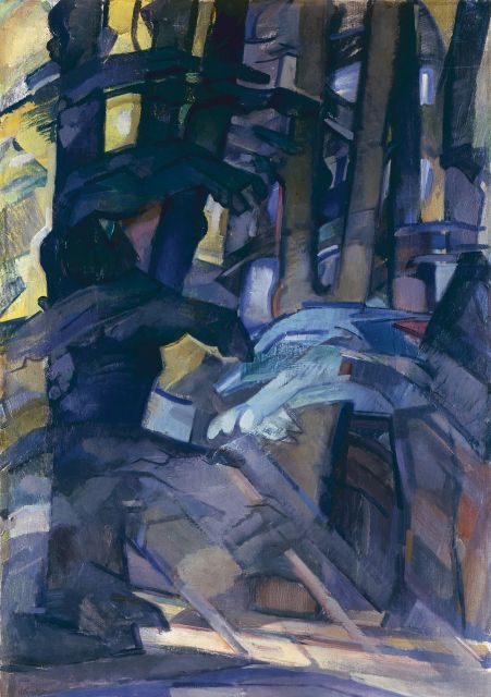 Herman Kruyder | Doorvallend licht, olieverf op doek op paneel, 121,3 x 86,0 cm, gesigneerd l.o. en te dateren 1917-1918