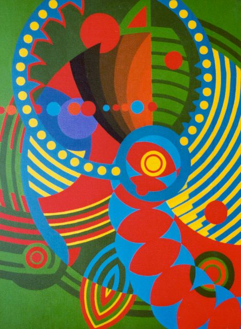 Justice J.  | Parrot, olieverf op doek op paneel 121,0 x 91,0 cm, gesigneerd achterzijde en gedateerd 1966
