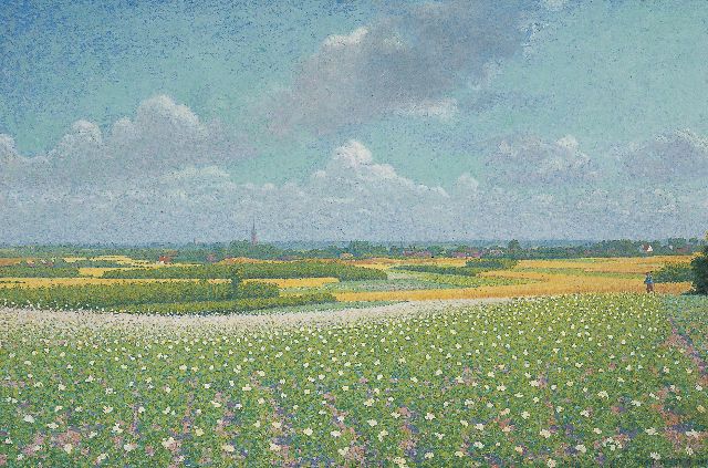 Hart Nibbrig F.  | Panorama van De Eng bij Blaricum, olieverf op doek 60,2 x 90,7 cm, gesigneerd r.o. en gedateerd 1902
