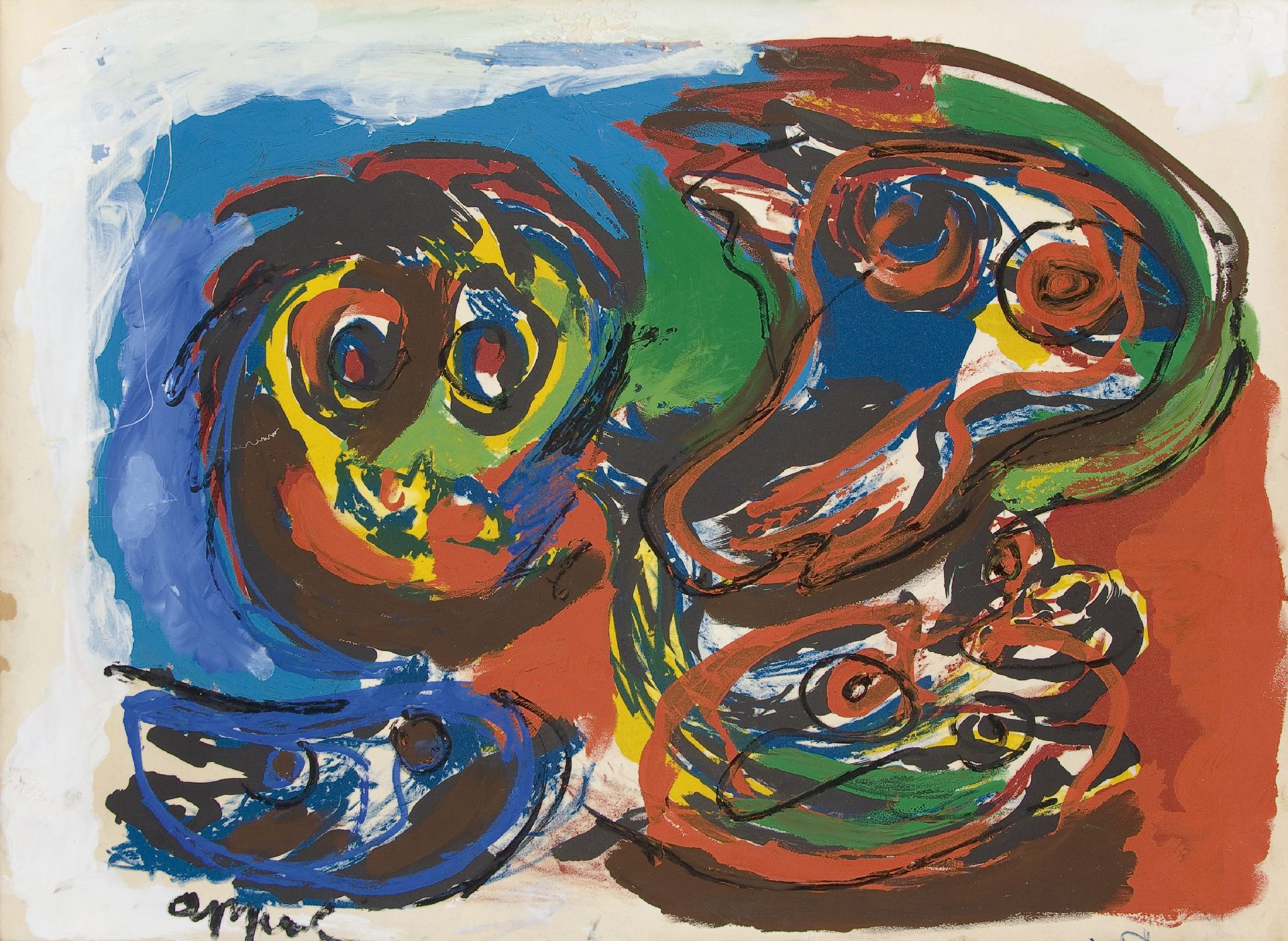 Appel C.K. Christiaan 'Karel' Appel, Composition, Gemischte Technik