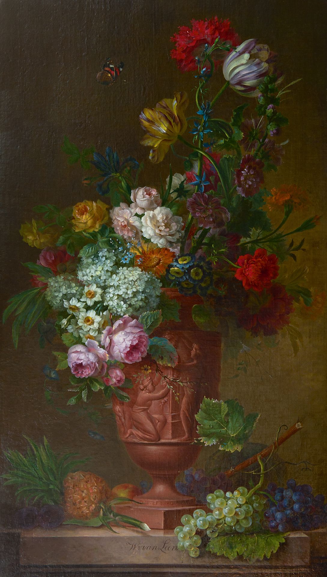 Belegering periscoop Bedenken Willem van Leen | Schilderijen te Koop | Pronkstilleven met bloemen en  vruchten