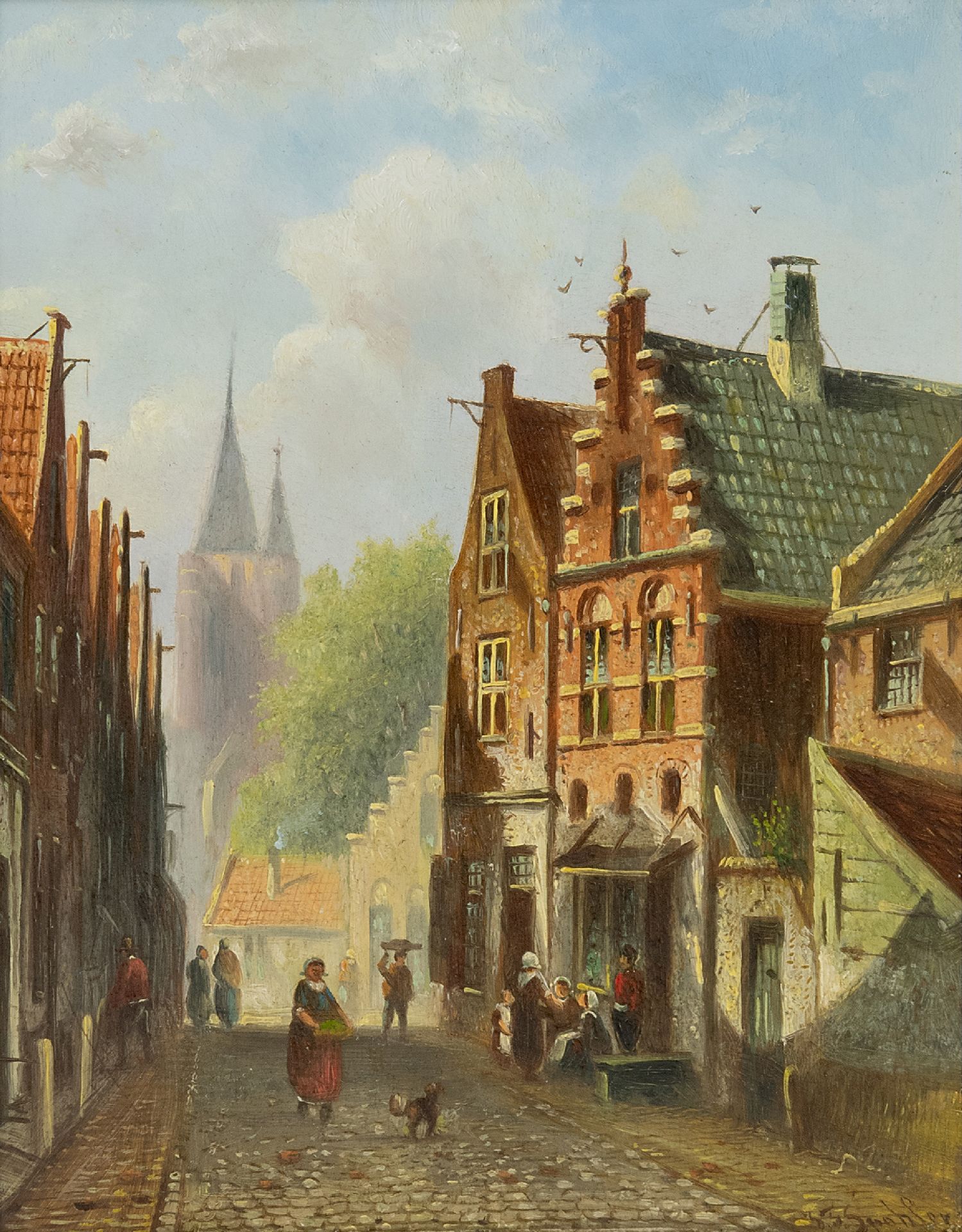 Johannes Franciscus Spohler Schilderijen Te Koop Hollands Straatje