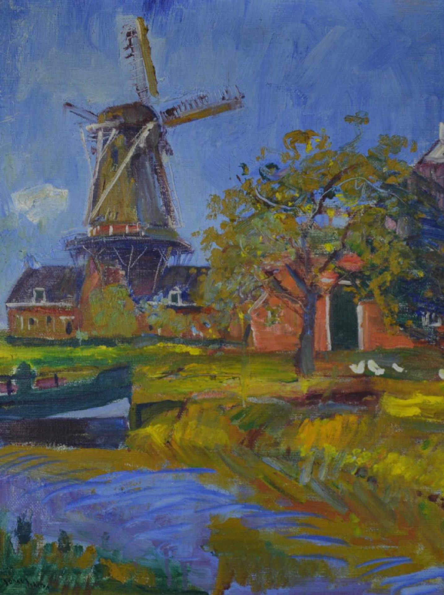 Dijkstra J. Johannes 'Johan' Dijkstra, Gezicht op molen Woldzicht