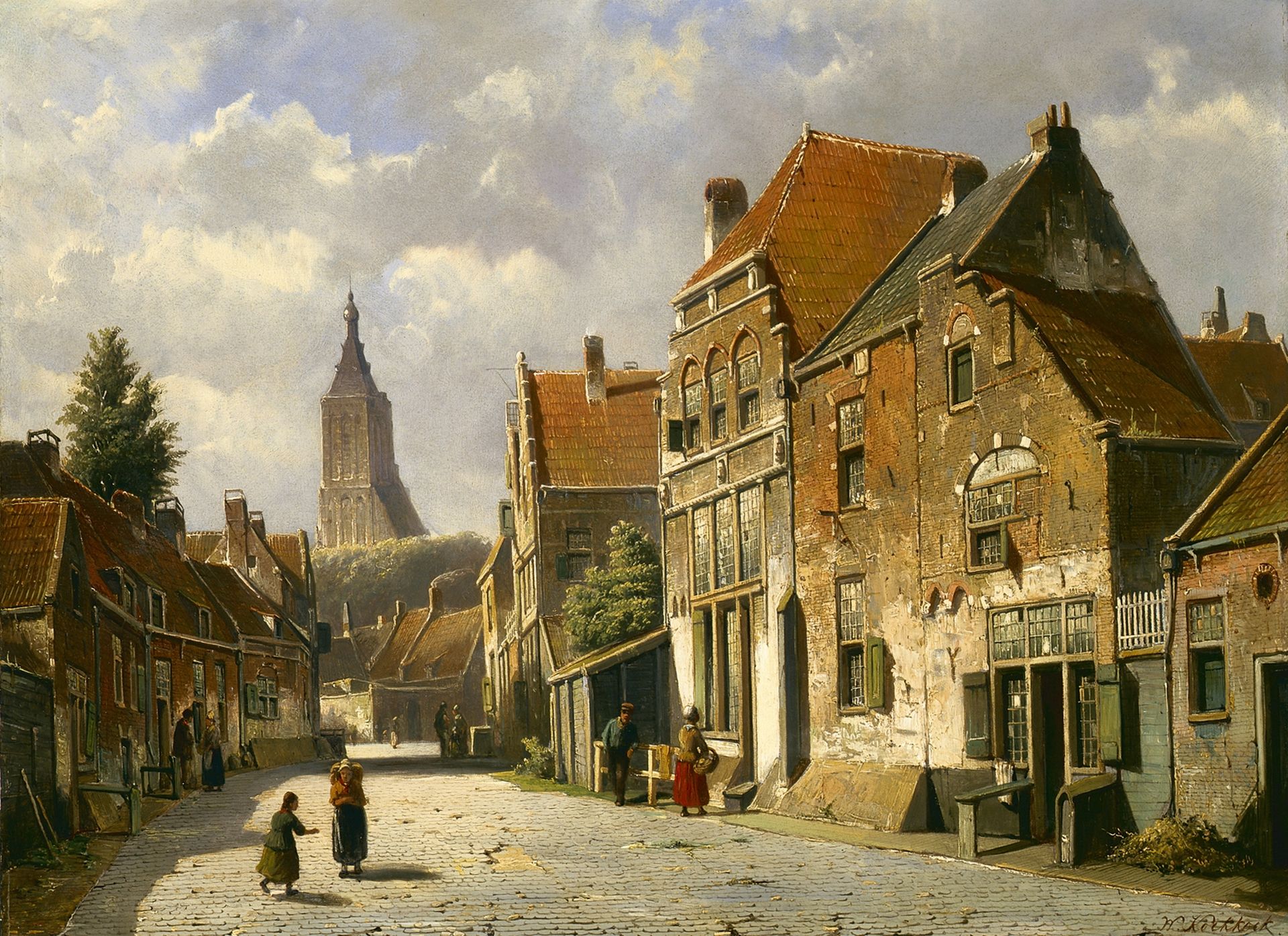 Вермеер вид. Вермеер Дельфтский улочка. Виллем Куккук Амстердам. Куккук Виллем (Willem Koekkoek) 1839 - 1895.