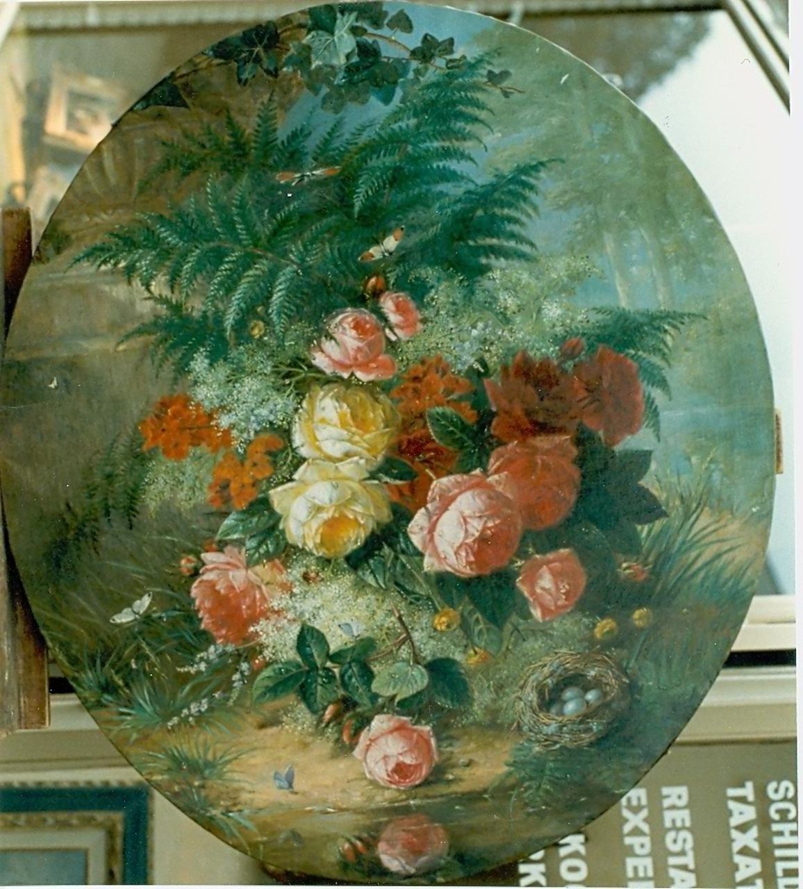Huygens F.J.  | 'François' Joseph Huygens, Stilleven van rozen en seringen, olieverf op doek 85,0 x 72,5 cm