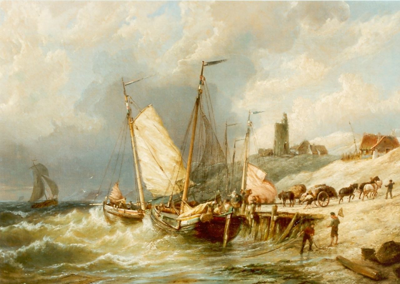 Dommershuijzen P.C.  | Pieter Cornelis Dommershuijzen, Storm voor de kust, olieverf op doek 47,5 x 69,0 cm, gesigneerd rechtsonder en gedateerd '72
