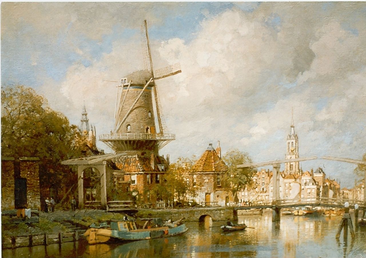 Klinkenberg J.C.K.  | Johannes Christiaan Karel Klinkenberg, Gezicht op Delft, olieverf op doek 40,0 x 54,0 cm, gesigneerd rechtsonder