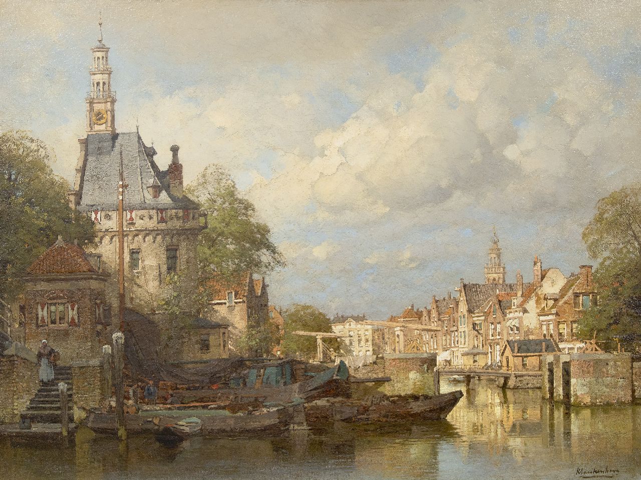 Klinkenberg J.C.K.  | Johannes Christiaan Karel Klinkenberg, De Oude Hoofdpoort te Hoorn, olieverf op doek 58,0 x 78,0 cm, gesigneerd rechtsonder