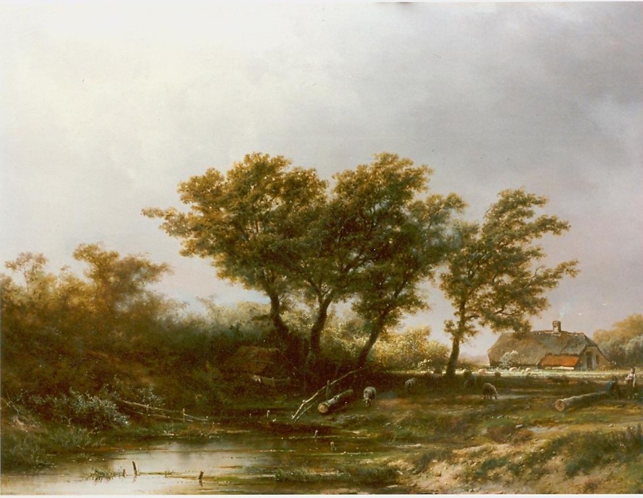 Kluyver P.L.F.  | 'Pieter' Lodewijk Francisco Kluyver, Boerenlandschap, olieverf op paneel 40,2 x 54,0 cm, gesigneerd rechtsonder