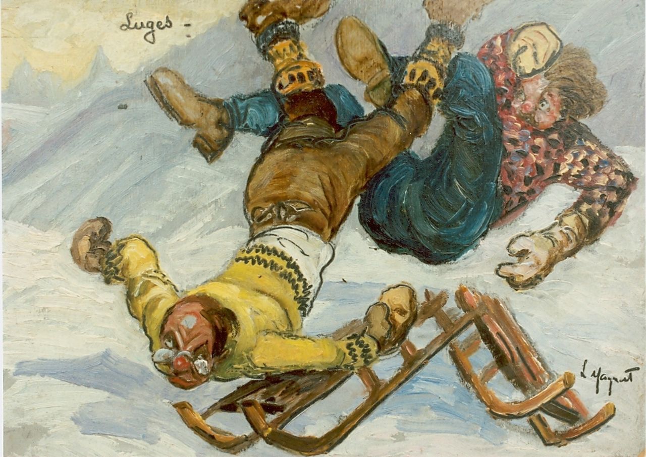 Magnat L.H.  | Louis Henri Magnat, Luges, olieverf op paneel 16,0 x 22,1 cm, gesigneerd rechtsonder