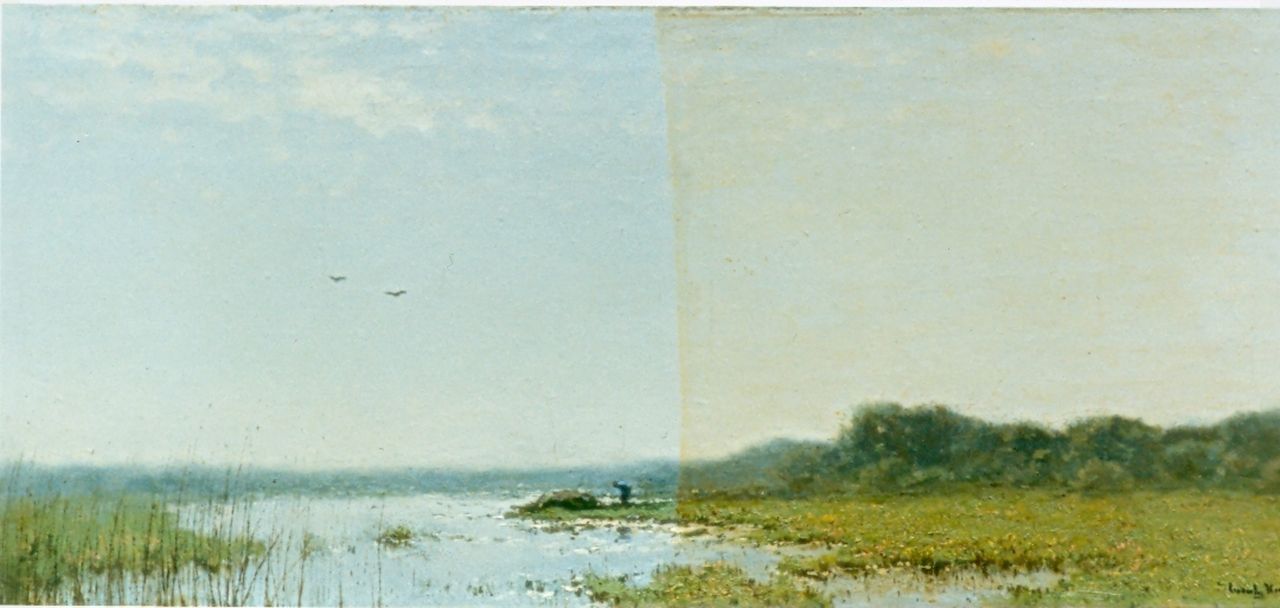 Kuijpers C.  | Cornelis Kuijpers, Polderlandschap, olieverf op doek 41,9 x 96,3 cm, gesigneerd rechtsonder