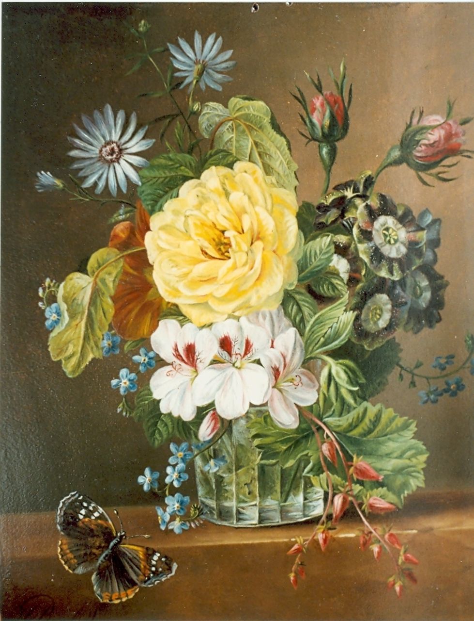 Reekers sr. H.  | Hendrik Reekers sr., Bloemstilleven, olieverf op paneel 30,2 x 25,2 cm, gesigneerd linksonder